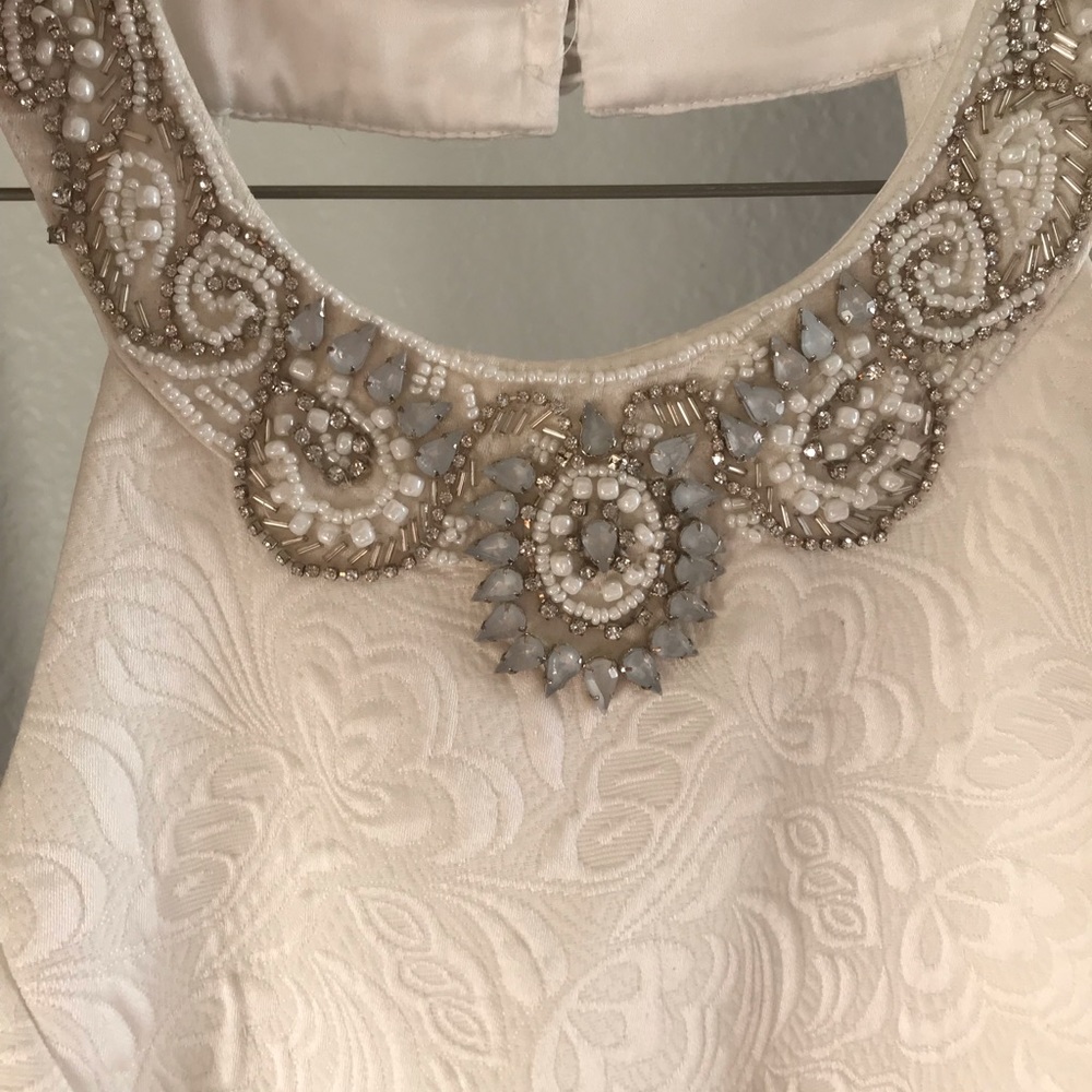 White Princess Cut with Beaded Neck